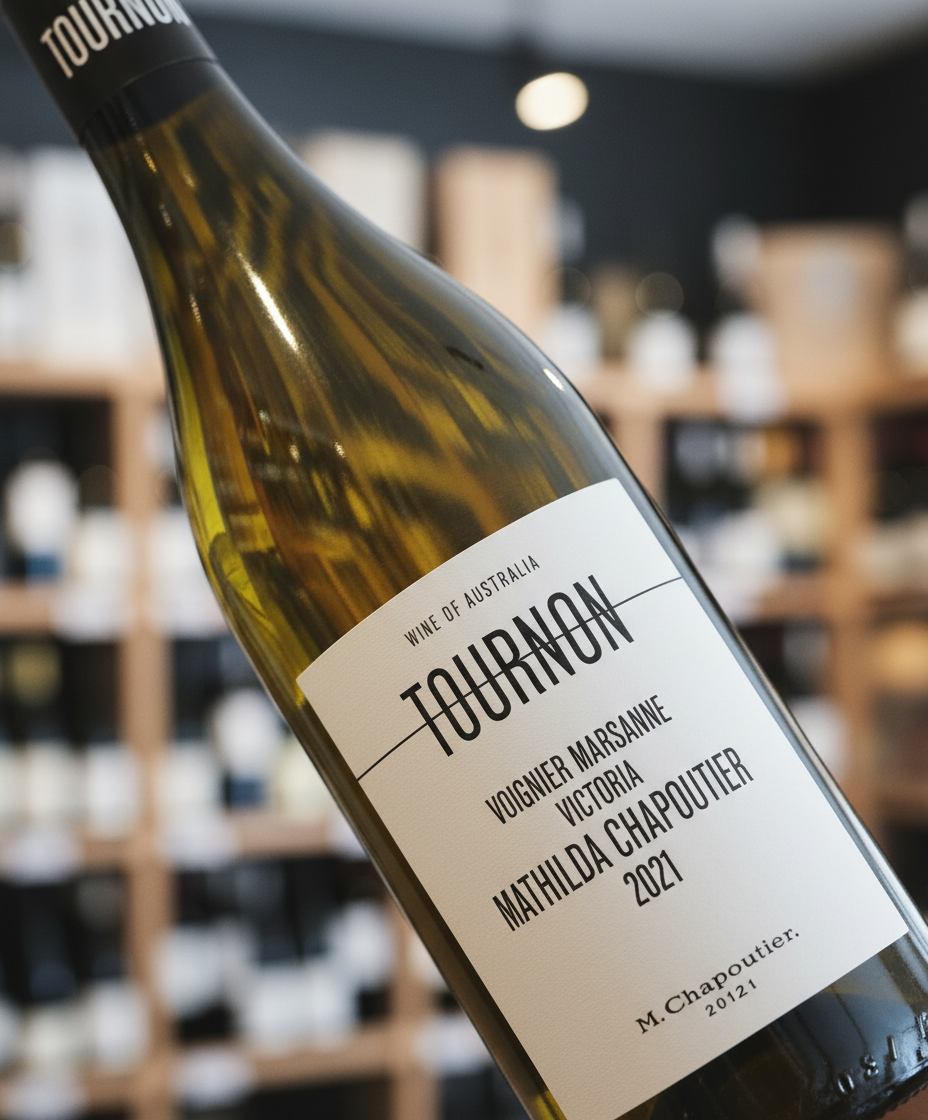 Domaine Tournon Mathilda Viognier Marsanne 2021 white wine bottle in portrait, gallery position 3, 928x1120px