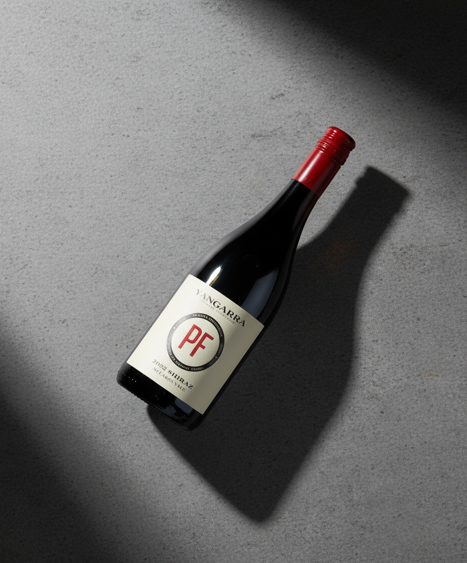 Yangarra Preservative Free Shiraz 2022 bottle with red cap on gray surface in portrait orientation gallery 5