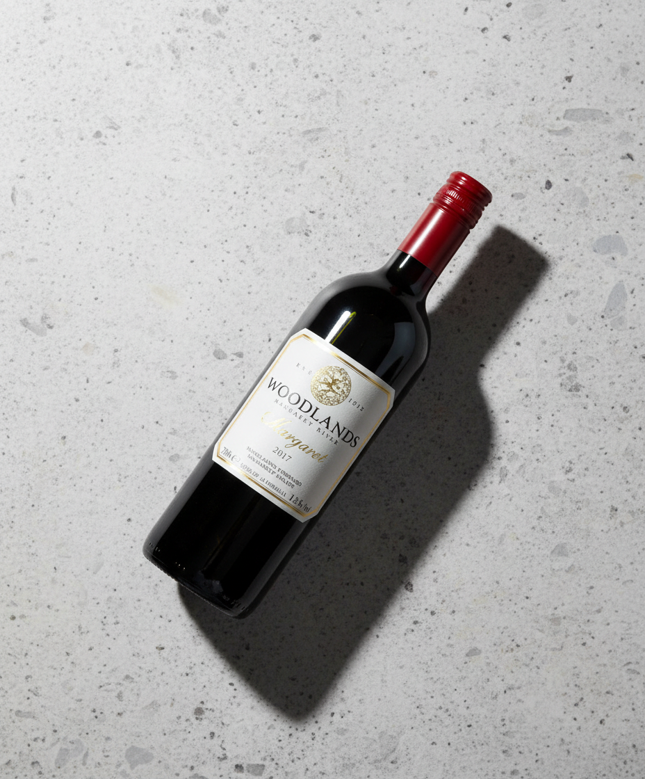 Woodlands Vineyard Margaret 2018 red wine bottle in portrait orientation, gallery position 5, 928x1120px