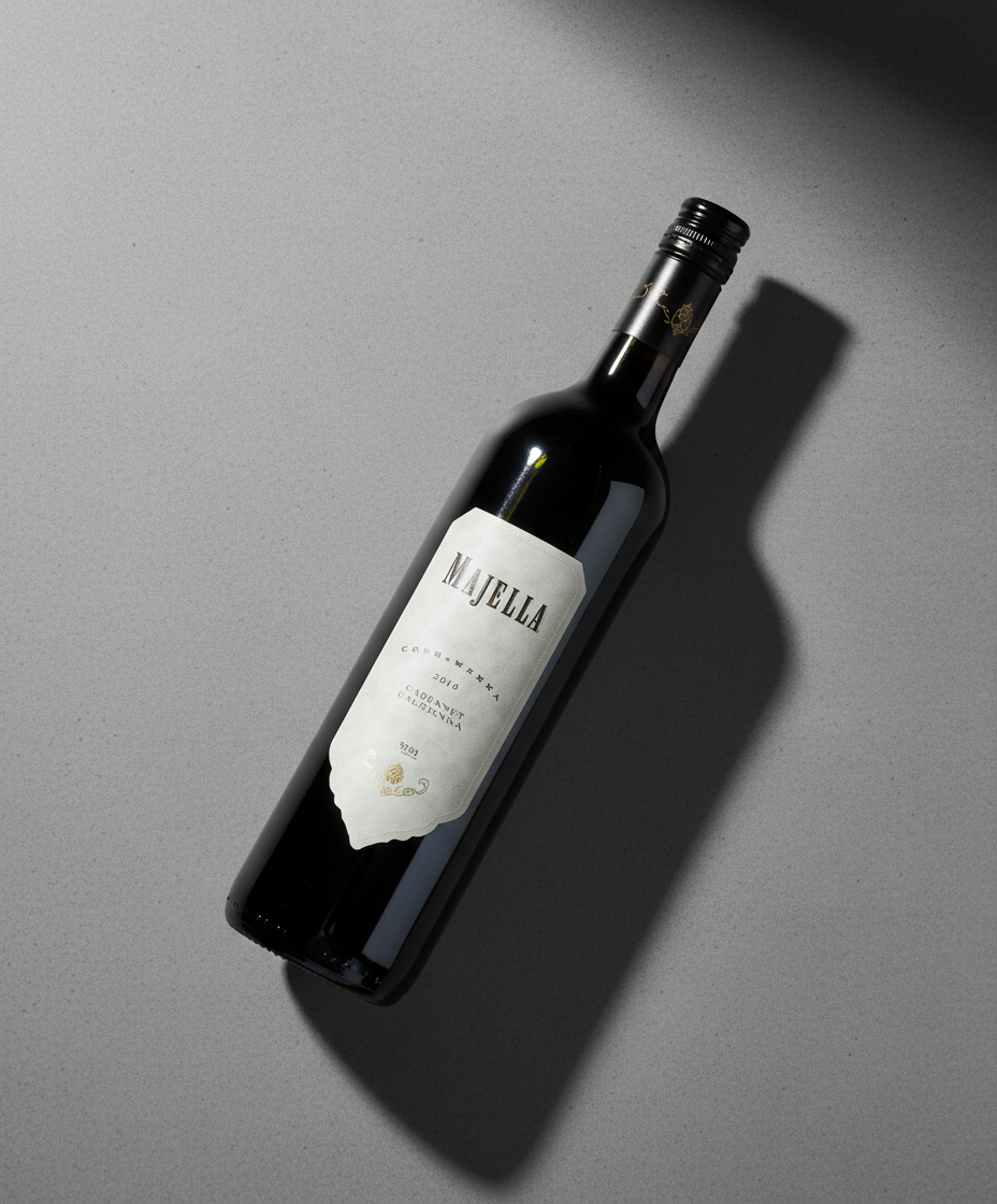 Majella Coonawarra Cabernet Sauvignon 2020 bottle lying down, gallery position 5, red wine portrait view