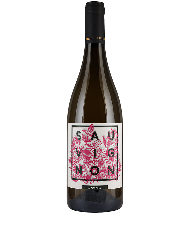 David Maudry Sauvignon A Peu Pres 2024 bottle with floral label and crisp white wine from Loire France
