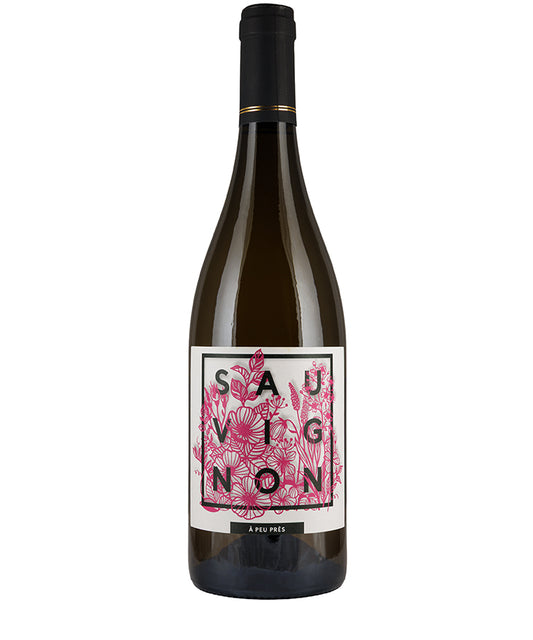 David Maudry Sauvignon A Peu Pres 2024 bottle with floral label and crisp white wine from Loire France