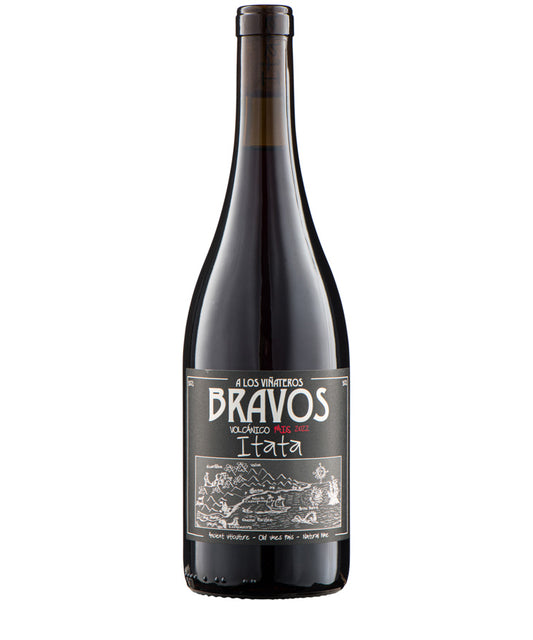 A Los Vinateros Bravos Volcanico Pais 2022 red Chilean wine bottle image