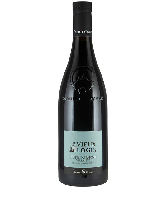 Camille Cayran Le Vieux Logis Cotes du Rhone Villages 2022 bottle of fine red wine from France Rhône region