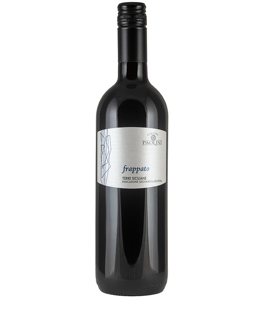 Cantine Paolini Frappato 2024 red wine bottle with modern label from Sicily, part of fine wines collection.