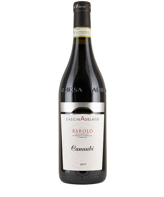 Cascina Adelaide Cannubi Barolo DOCG 2017 bottle, premium Italian fine red wine from Piemonte region