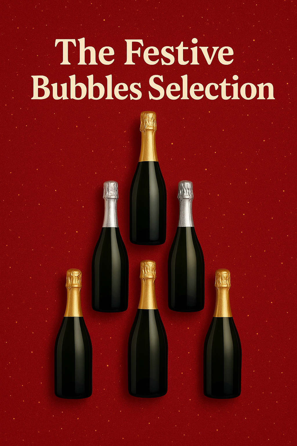 The Festive Bubbles Selection sparkling wine six-bottle case for the festive season – wine bottle image