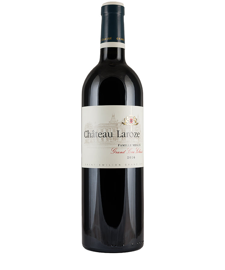 Chateau Laroze Grand Cru Classe Saint-Emilion Grand Cru 2016 red wine bottle with classic label from Bordeaux France