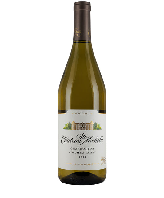 Chateau Ste Michelle Columbia Valley Chardonnay 2022 white wine bottle