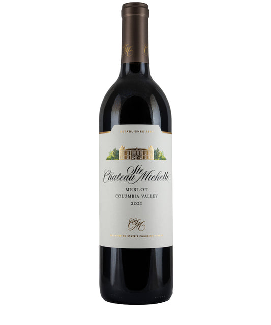 Chateau Ste Michelle Columbia Valley Merlot 2021 red wine bottle