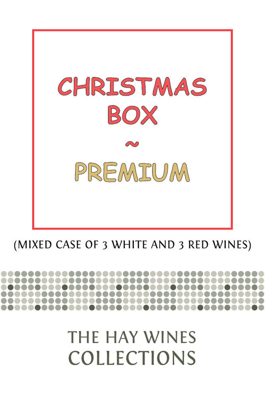 Christmas Box 2025 - PREMIUM featuring a mixed case of fine white and red wines from Hay Wines Collections