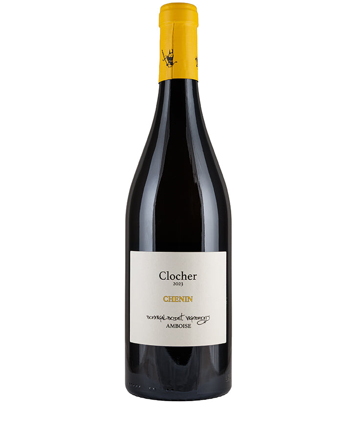 Domaine Bonnigal-Bodet Touraine Amboise Sec Le Clocher Chenin 2023 fine organic white wine bottle with yellow cap