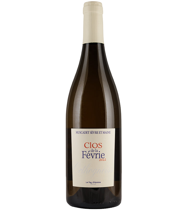 Bottle of Domaine le Fay d’Homme Muscadet Clos de la Févrie Orthogneiss 2022 white organic fine wine from France