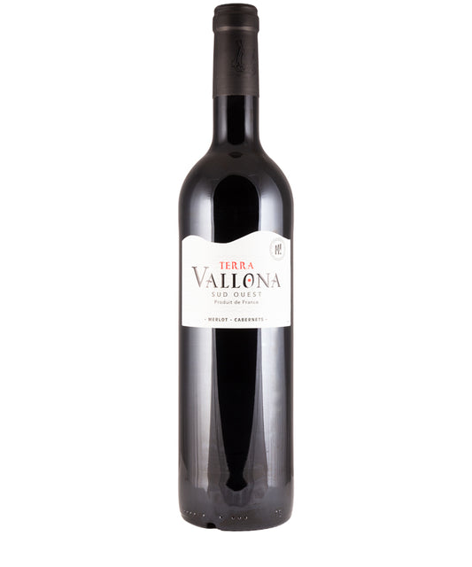 Terra Vallona Merlot Cabernet Comte Tolosan 2023 French red wine from South West – wine bottle image
