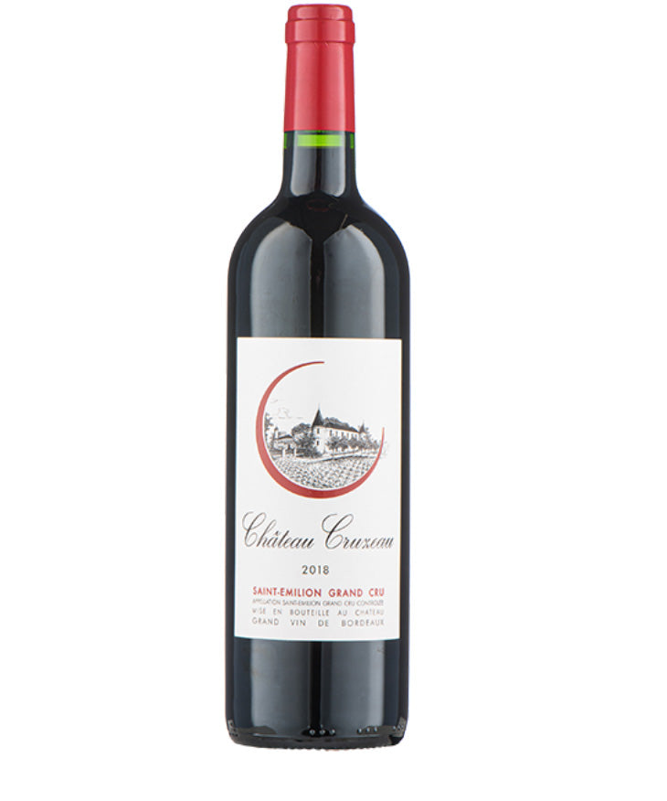 Chateau Cruzeau Saint-Emilion Grand Cru 2021 red wine bottle