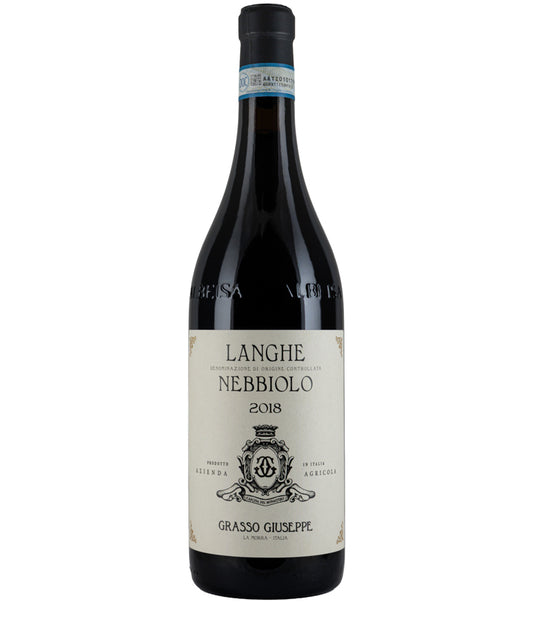 Cascina del Monastero Grasso Giuseppe Langhe Nebbiolo 2018 red wine bottle