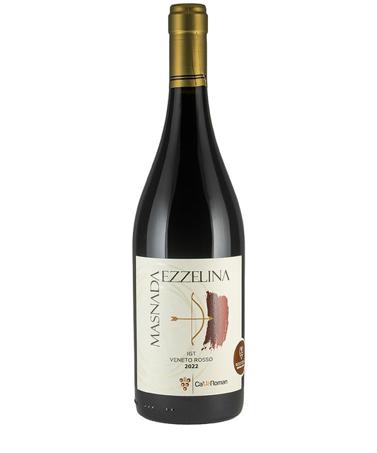 Ca' da Roman Masnada Ezzelina 2022 red wine bottle with elegant label and gold foil top