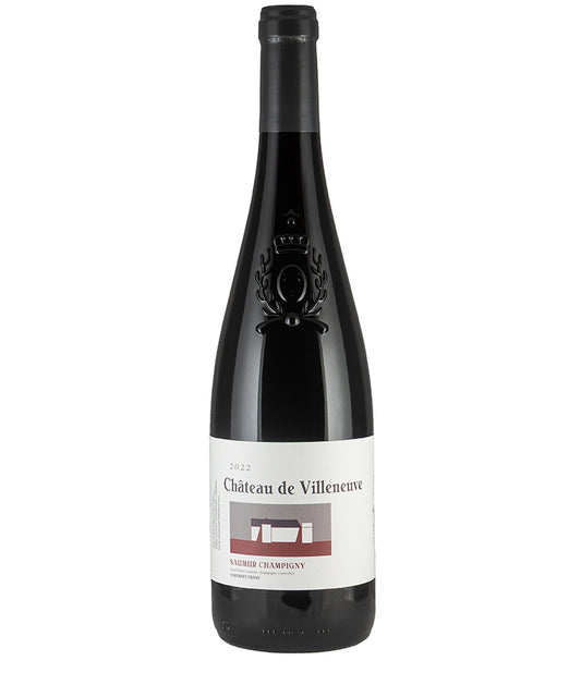 Chateau de Villeneuve Saumur Champigny 2022 bottle of organic fine red wine from Loire Valley by Hay Wines