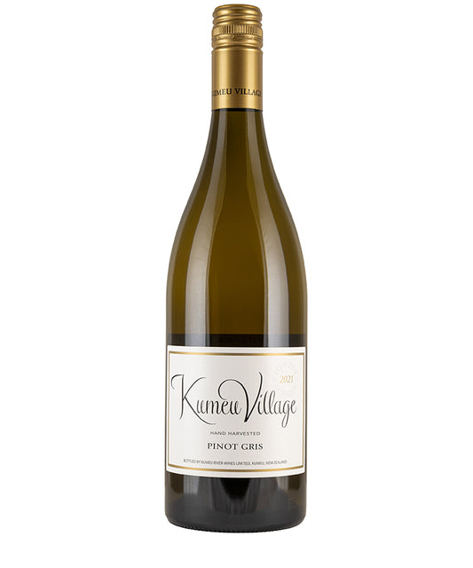 Kumeu River Village Pinot Gris 2023 bottle showcasing fine white wine with elegant label design from New Zealand