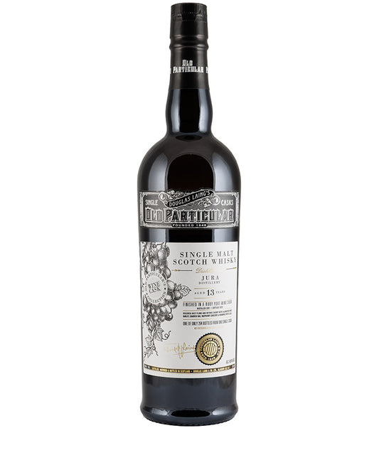 Jura 13 Year Old Old Particular Ruby Port Cask single malt Scotch whisky from Scotland – spirit bottle image
