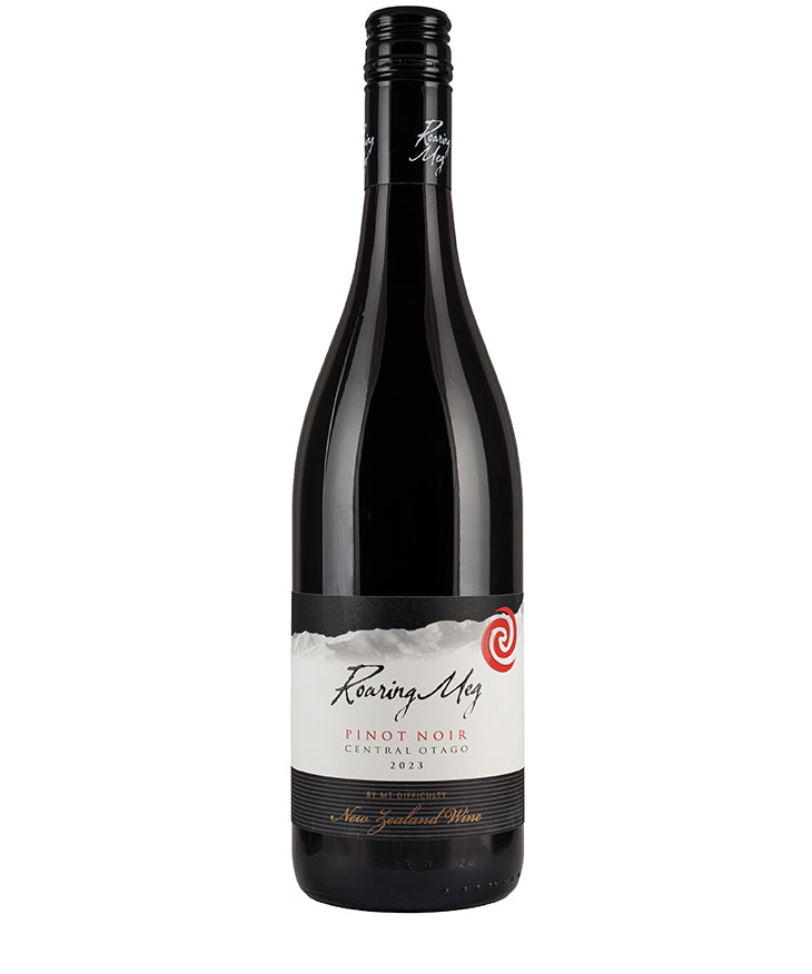 Mt Difficulty Roaring Meg Pinot Noir 2023 bottle of fine Central Otago red wine with elegant label design