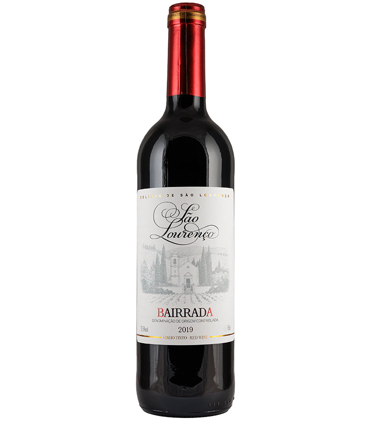Colinas de Sao Lourenco Bairrada Tinto 2019 bottle with elegant label and rich red wine from Portugal