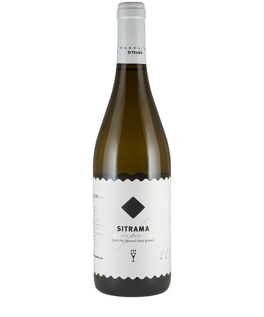 Sitrama Verdejo Eco Metallum 2024 white organic wine bottle from Spain with minimalist label design