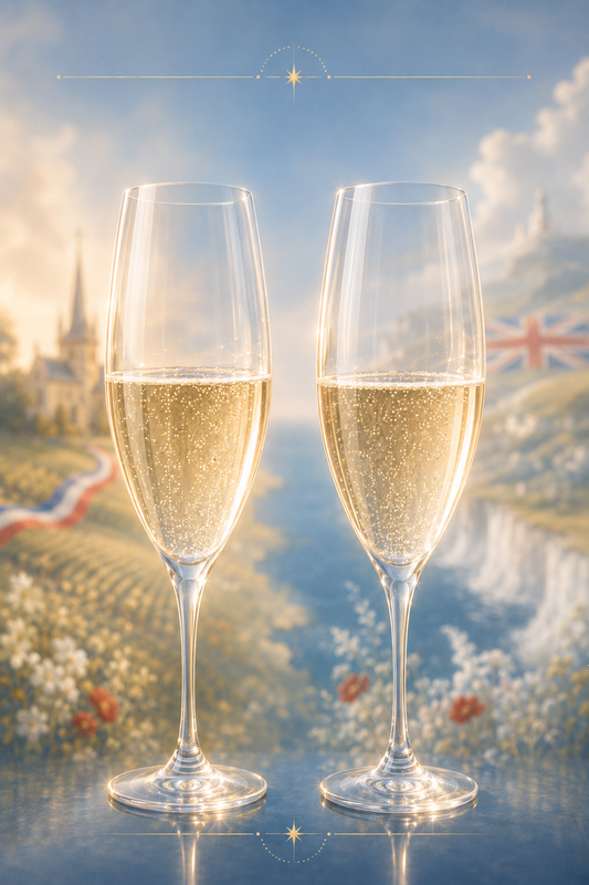 24.07.2027: "Across the Channel: A Sparkling Showdown" Wine Tasting