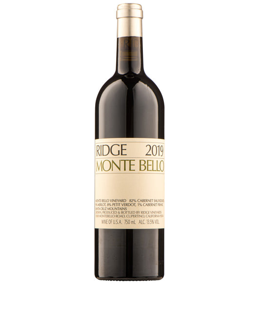 Ridge Monte Bello 2019 red California wine bottle image
