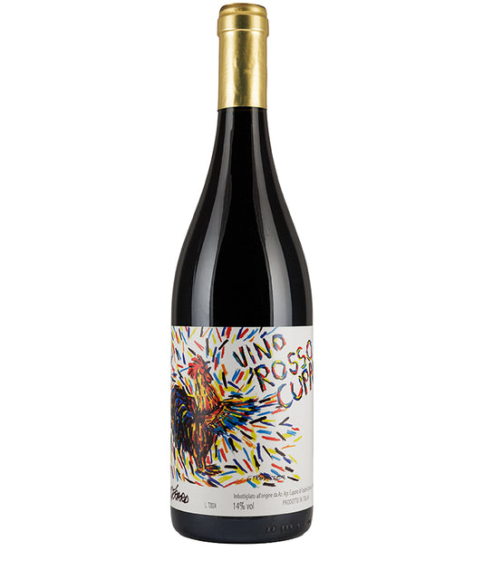 Vino Rosso di Cupano NV 6th Edition Rooster bottle of fine Italian red wine with colorful rooster label design