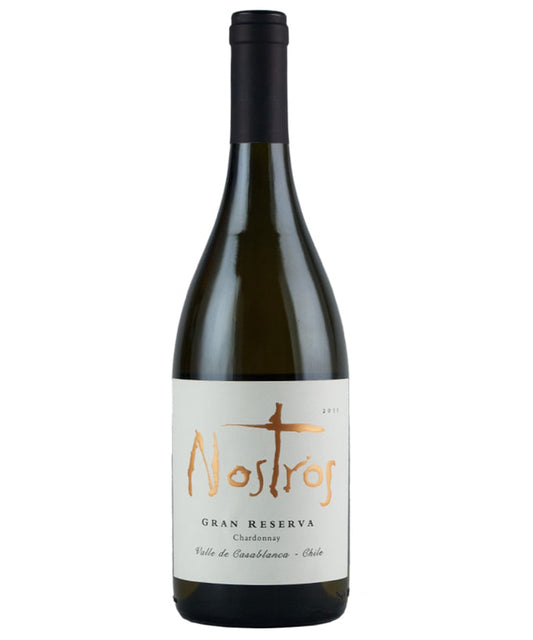 Nostros Gran Reserva Chardonnay 2024 white Chilean wine bottle image