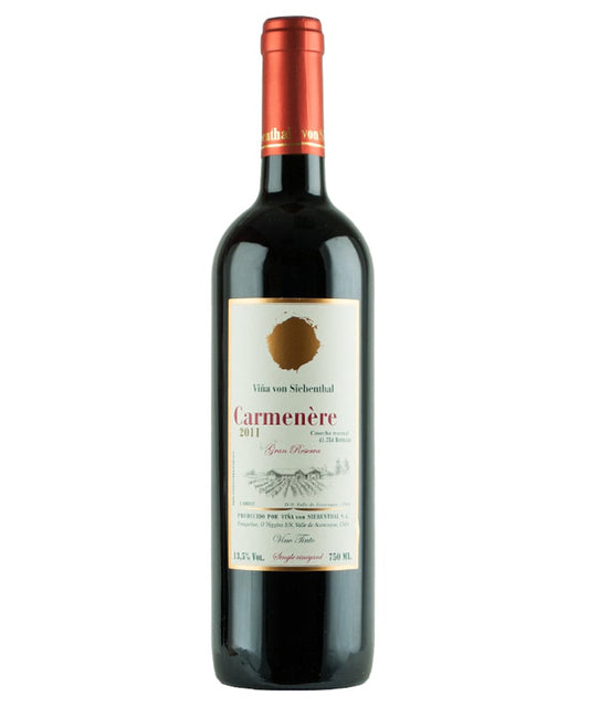 Vina Von Siebenthal Carmenere 2020 red Chilean wine bottle image