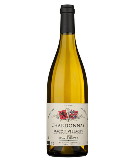 Domaine Perraud Macon Village 2023 white French wine from Burgundy – wine bottle image