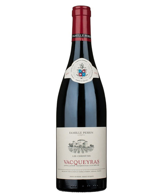 Famille Perrin Vacqueyras Les Christins 2022 red French wine Rhône – wine bottle image