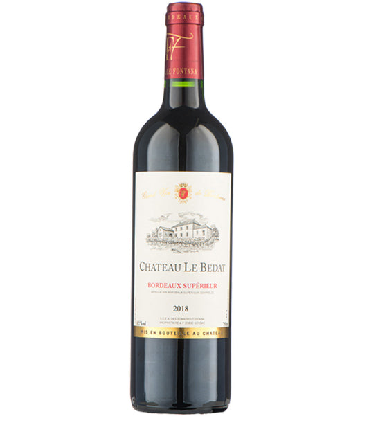 Chateau le Bedat Bordeaux Superieur 2021 red French wine bottle image