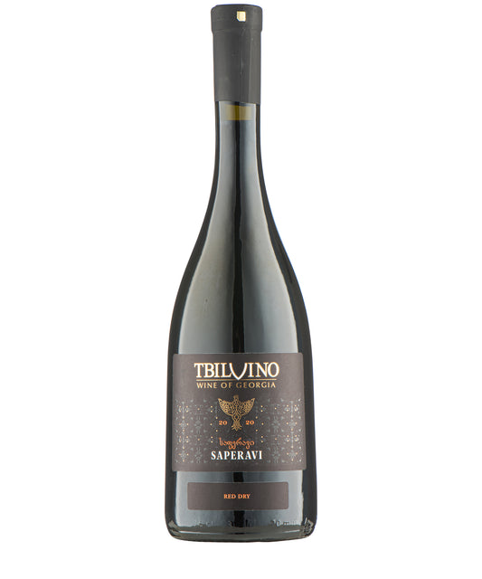 Tbilvino Saperavi 2023 red dry Georgian wine – wine bottle image