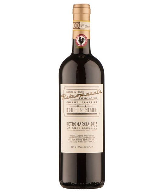 Monte Bernardi Retromarcia Chianti Classico 2022 Italian red wine Tuscany – wine bottle image