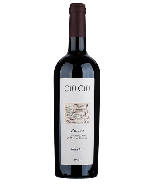 Ciu Ciu Rosso Piceno Bacchus 2024 Italian red wine from Marche – wine bottle image