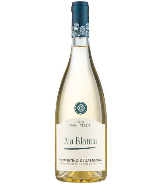 Ala Blanca Vermentino Poderi Parpinello 2024 white Italian Sardinia wine bottle image