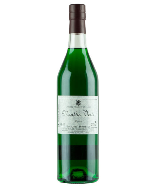 Liqueur de Menthe Briottet green mint liqueur French spirit bottle image
