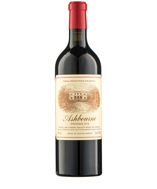 Ashbourne Pinotage 2018 red South African wine from Hemel-en-Aarde Valley – wine bottle image