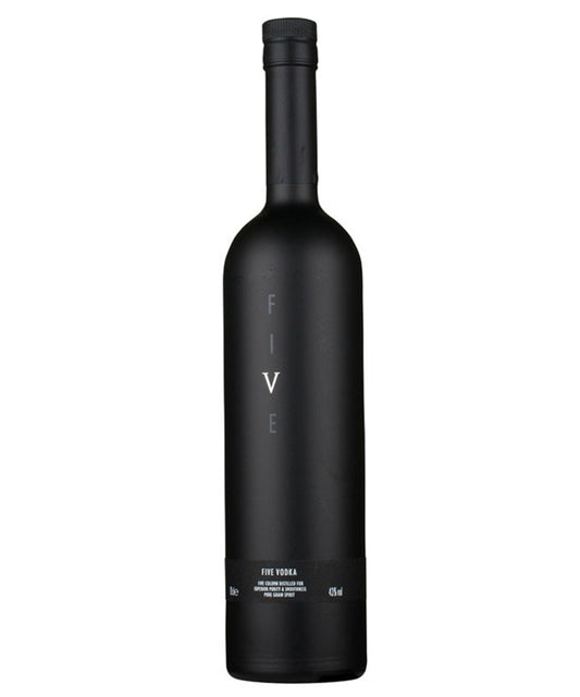 Penderyn Five Vodka spirit from Wales – black bottle image