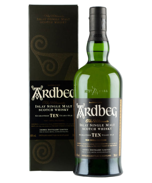 Ardbeg 10 Year Old Single Malt Whisky Islay Scotland 46% ABV – spirit bottle image