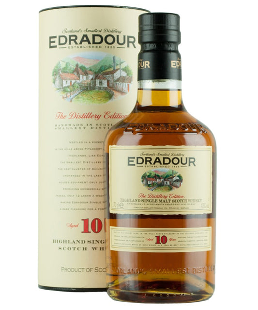 Edradour 10 Year Old Single Malt Whisky from Scotland Highland – spirit bottle image