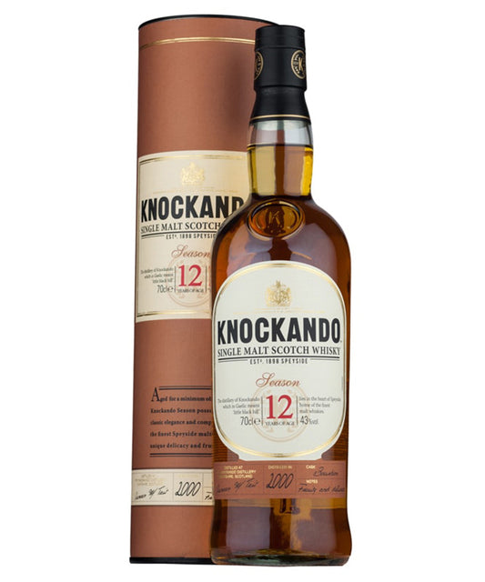 Knockando 12 Year Old Single Malt Whisky from Speyside Scotland – spirit bottle image