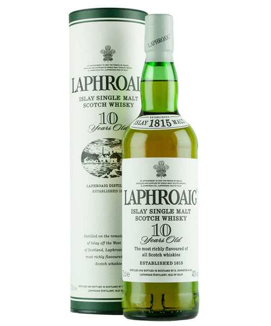 Laphroaig 10 Year Old Single Malt Whisky Islay Scotland aged 10 years – spirit bottle image