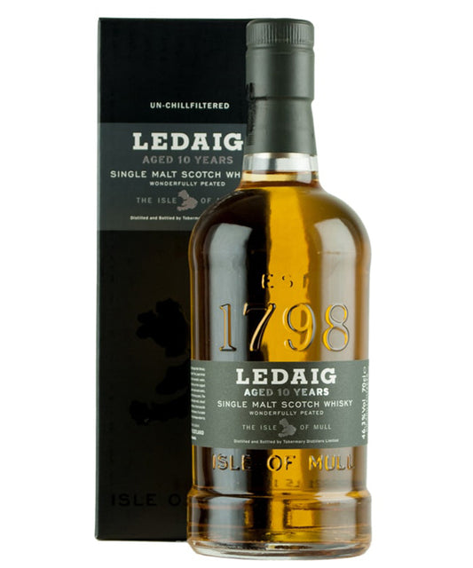 Ledaig 10 Year Old Single Malt Whisky from Scotland – spirit bottle image