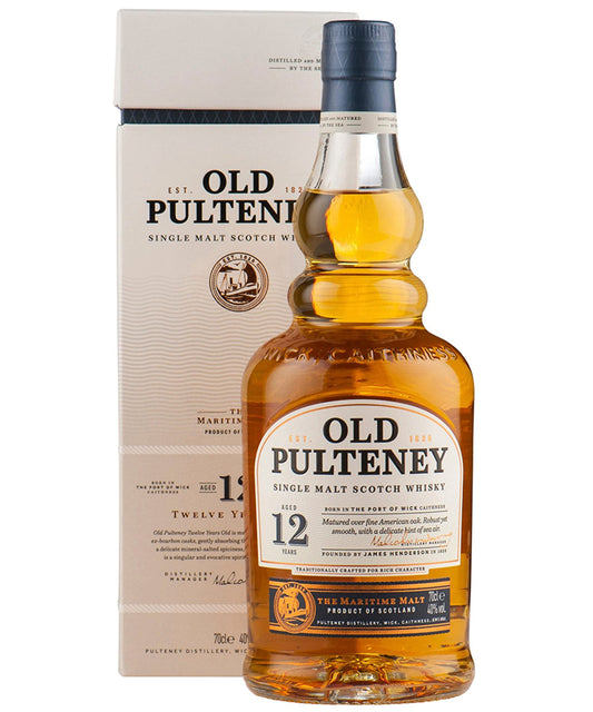 Old Pulteney 12 Year Old Single Malt Whisky from Scotland Highland – spirit bottle image