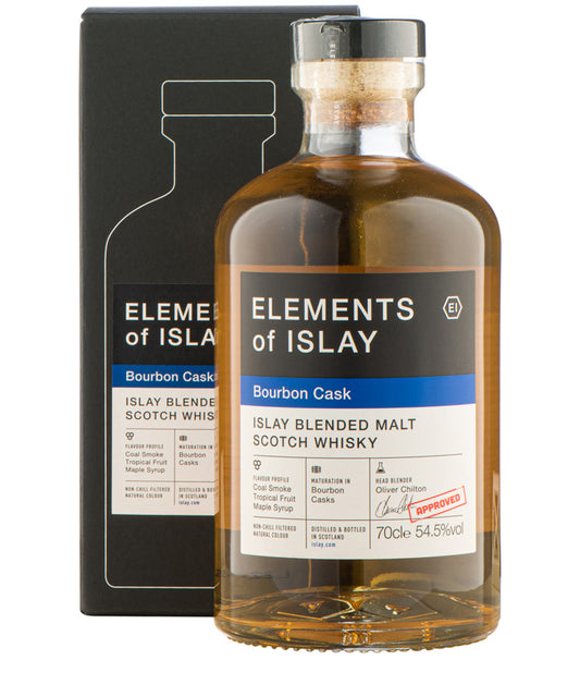 Elements of Islay Bourbon Cask Blended Malt Scotch whisky from Scotland – spirit bottle image